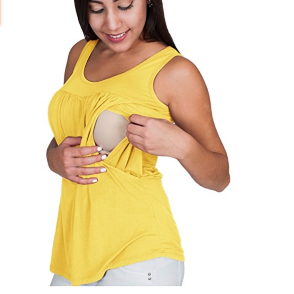 Sleeveless Nursing Blouse Top for Breastfeeding
